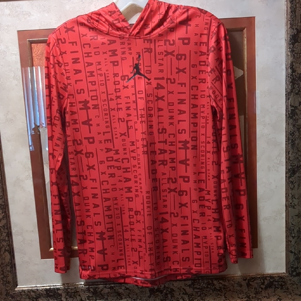 Jordan Red Graphic Hoodie